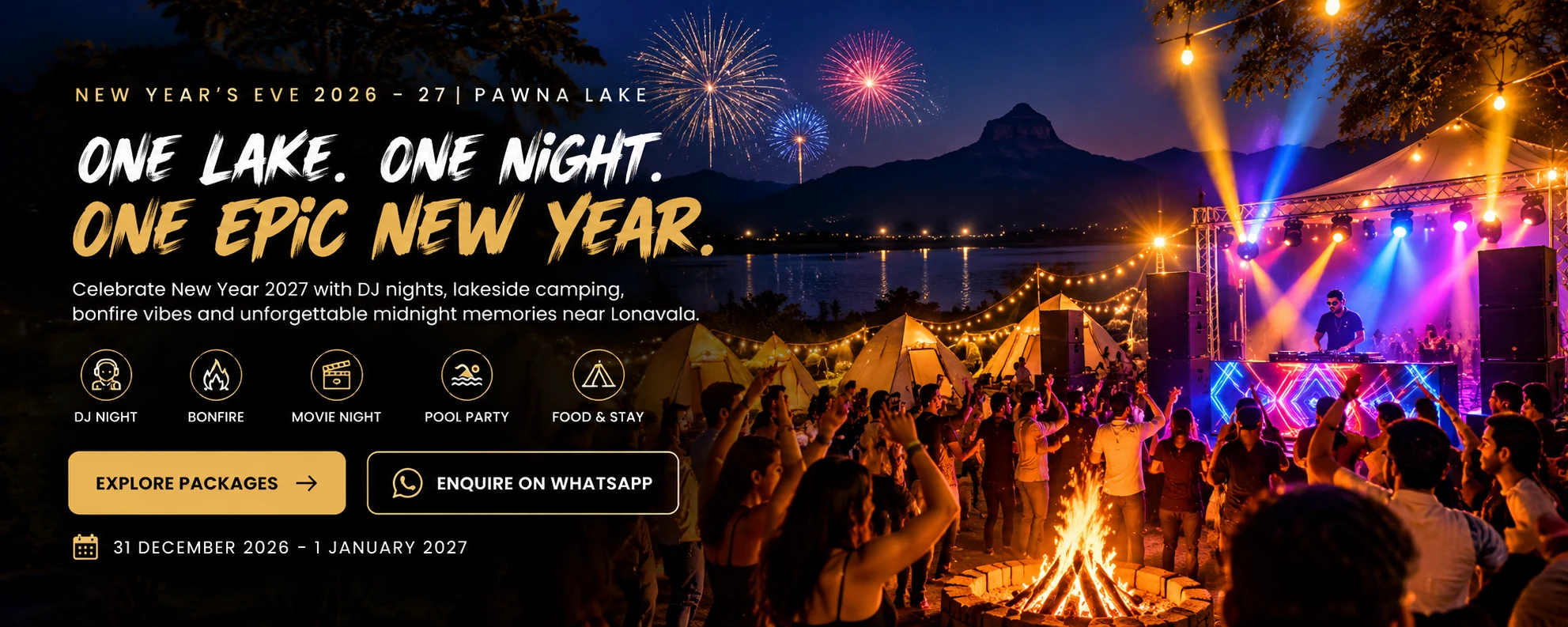 pawna lake New year event 2027
